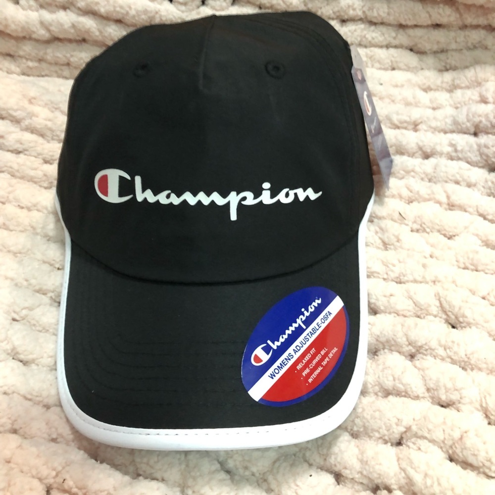 🆕 Champion black adjustable Logo Hat 723